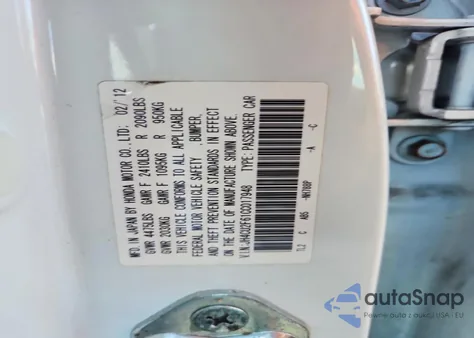 2012 Acura Tsx Tech from USA, damaged, VIN JH4CU2F61CC017948